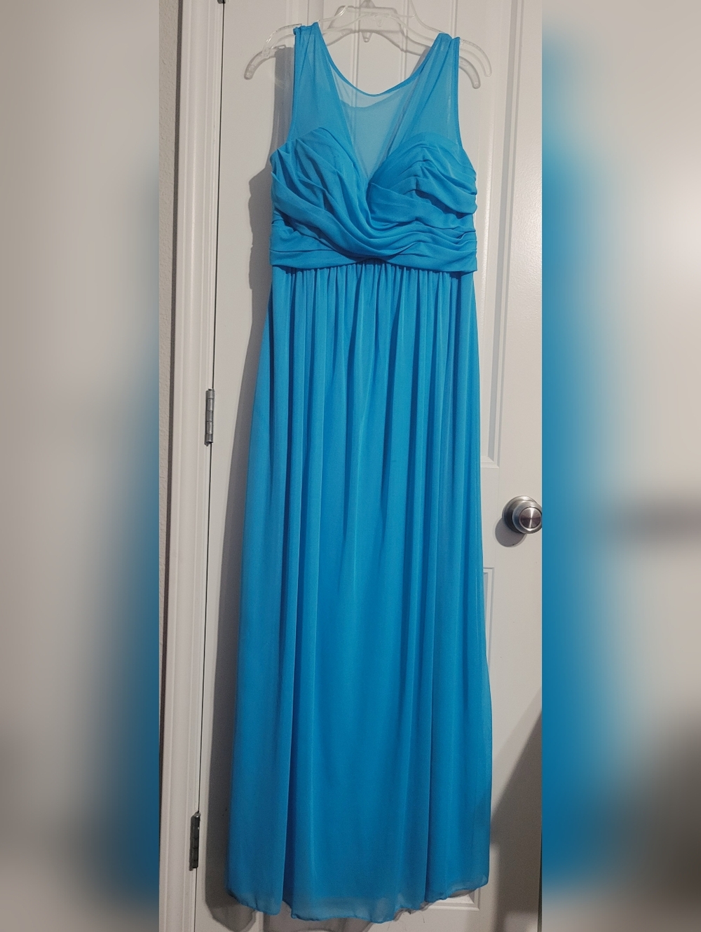 Mesh Ruched Bodice Formal Dress